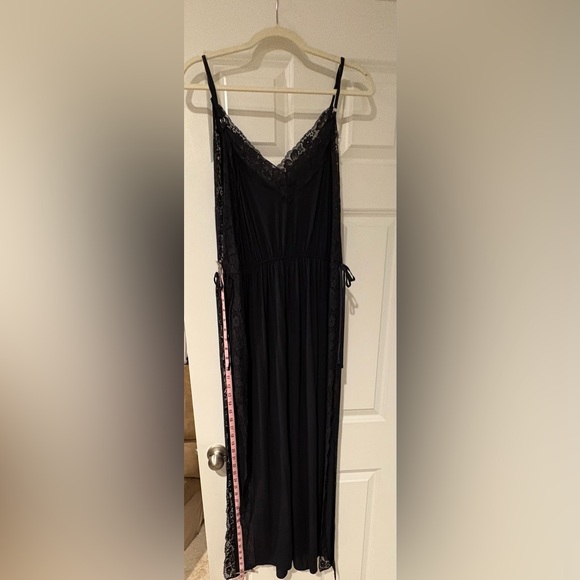 Victoria's Secret | NWOT | Modal Lace-Trim Long Slip Dress | Black | L (8-10) - Picture 4 of 12